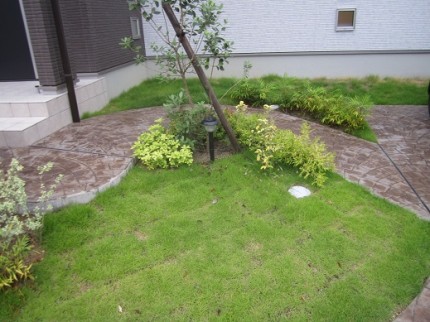 芝生のある庭、芝生のある家、芝の手入れ、APOA、三重県津市、新築注文住宅