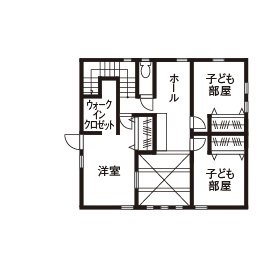 愛知県小牧市の新築住宅２階間取り、APOA建築